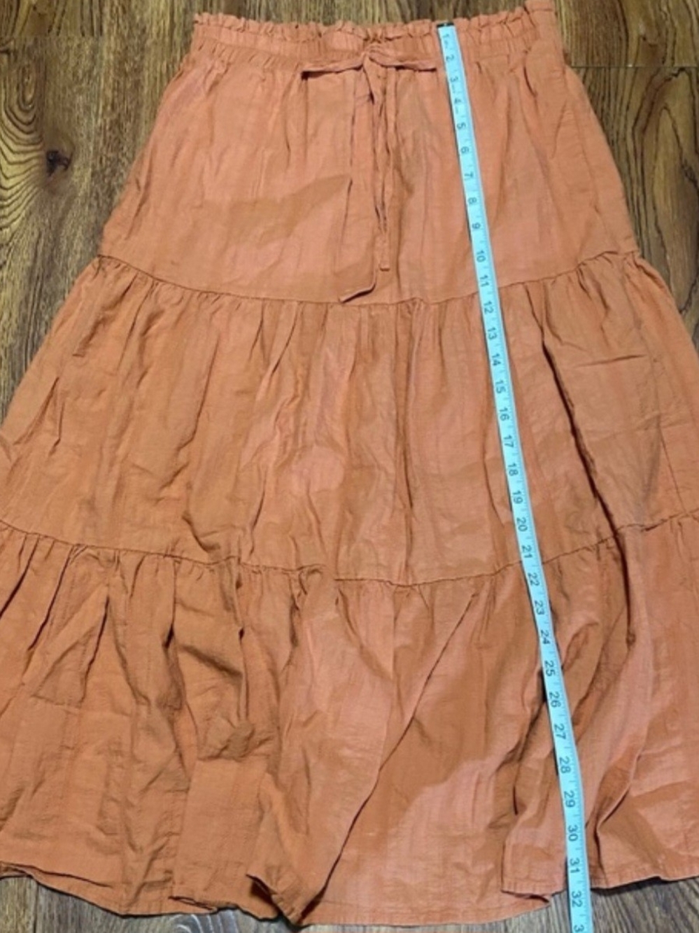 Tiered Rust Midi Skirt - Women